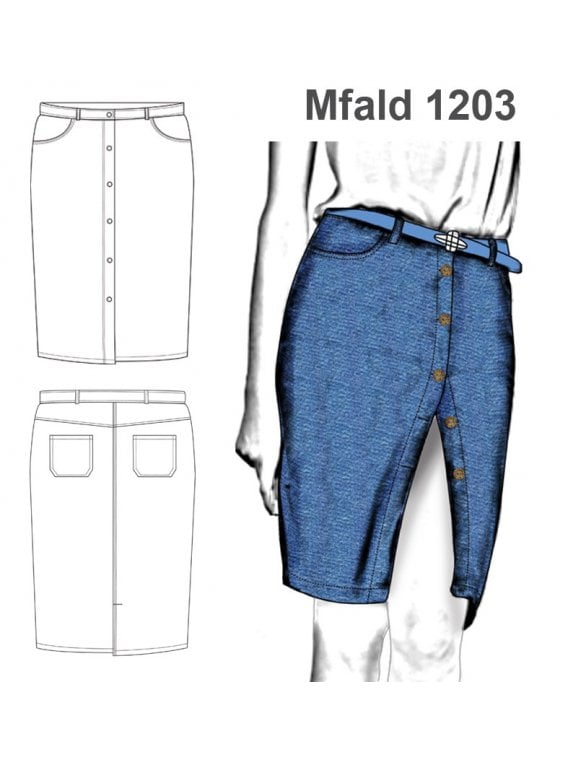 FALDA DENIM ABOTONADA