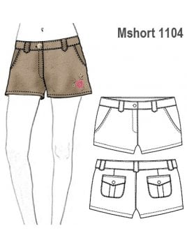 SHORT CORTO A LA CADERA MUJER, BOLSILLO