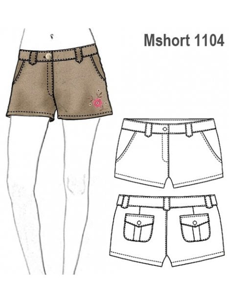 SHORT CORTO A LA CADERA MUJER, BOLSILLO