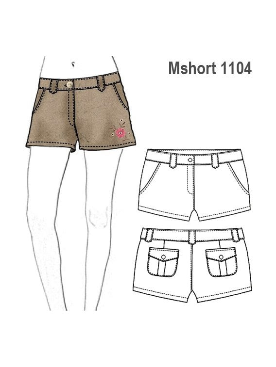 SHORT CORTO A LA CADERA MUJER, BOLSILLO