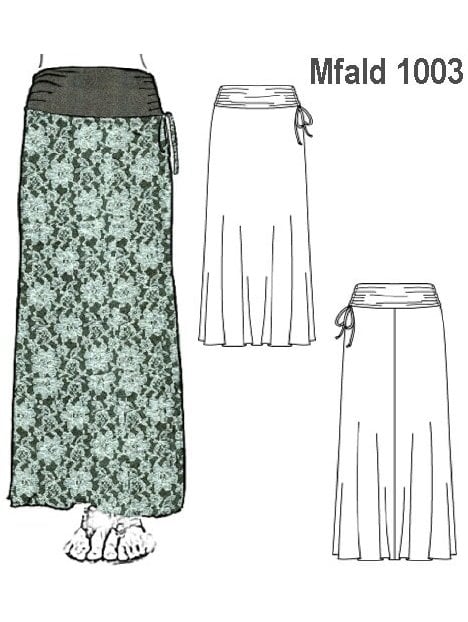 FALDA PRETINA ELASTICADA MUJER, PRETINA