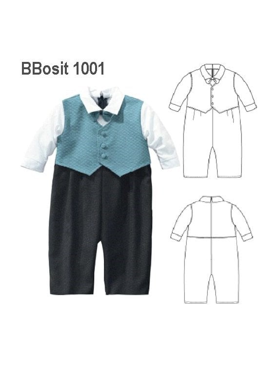 ENTERITO BAUTIZO BEBE GILLET CON FORRO.