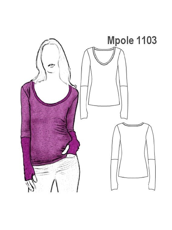 POLERA CON GUANTE MUJER.