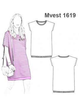 VESTIDO KIMONO MANGA CORTA  MUJER