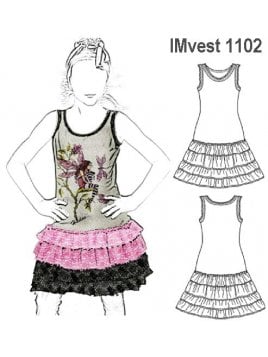 VESTIDO VUELOS NIÑA, VUELOS SIN TERMINAC