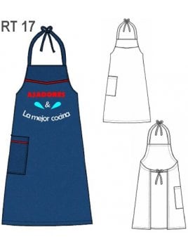 DELANTAL APLICACIíñN COCINA, BOLSILLO COS