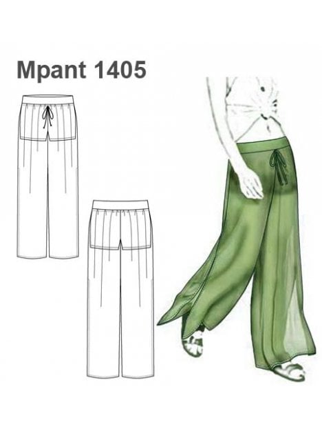 MOLDE: PANTALON PALAZZO MUJER 1405