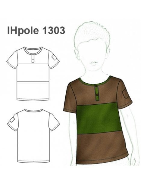 POLERA MANGA PEGADA, CORTES DELANTEROS