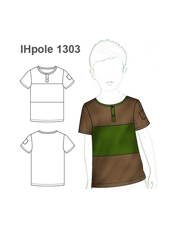 POLERA MANGA PEGADA, CORTES DELANTEROS