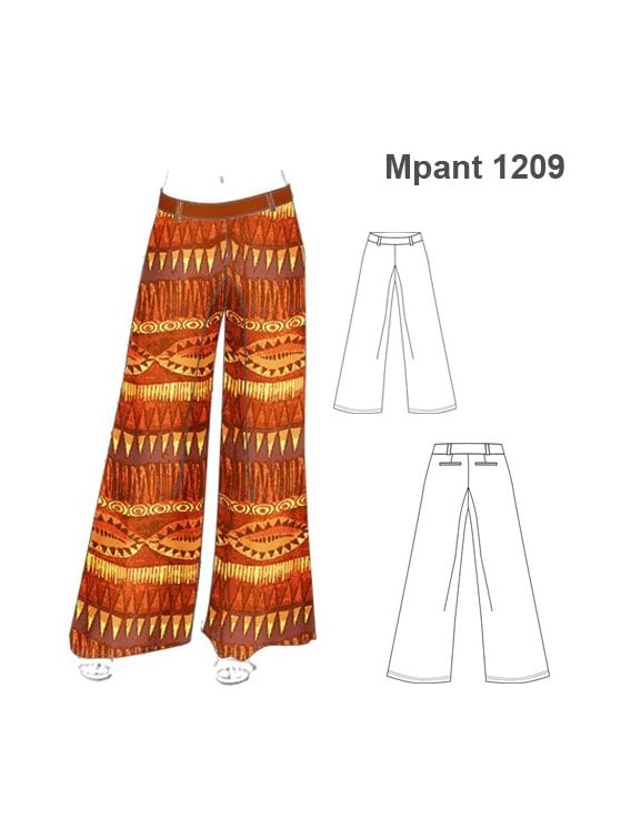 PANTALON PIERNA ANCHA MUJER 1209