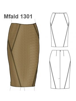 FALDA TUBO CON CORTES