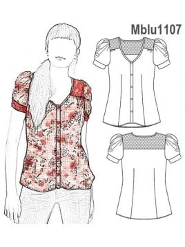 BLUSA CON MACRAME MUJER, TERMINACION BAS