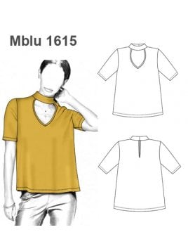 BLUSA CUELLO CHOKER MUJER