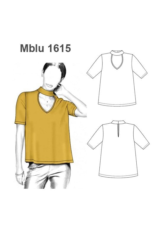 BLUSA CUELLO CHOKER MUJER