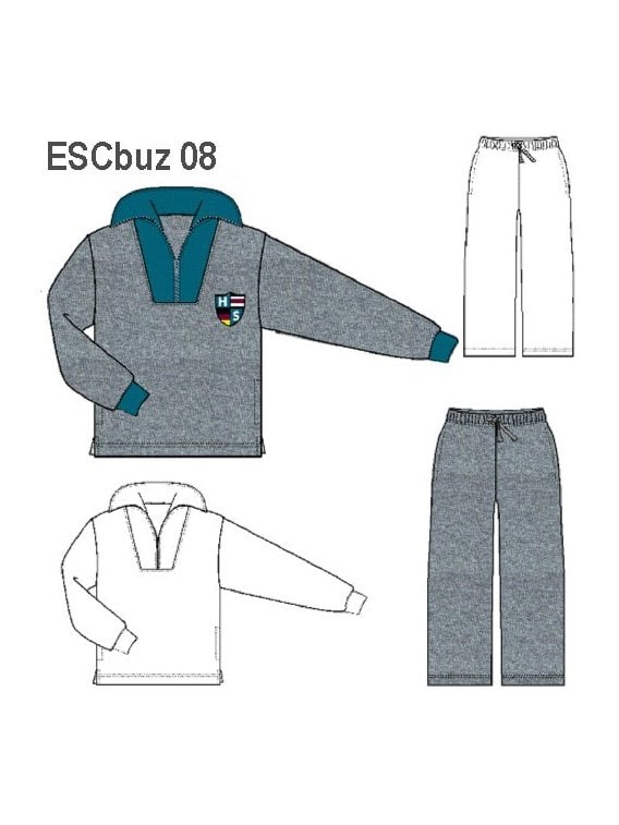 BUZO CUELLO ALTO UNISEX, 1/2 CIERRE.