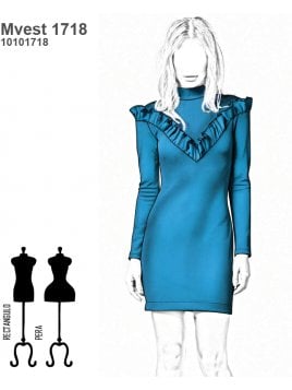 VESTIDO AJUSTADO CUELLO TORTUGA MUJER