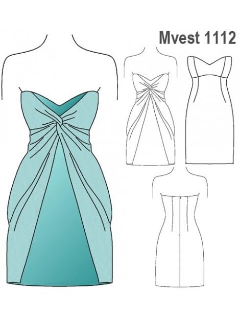 VESTIDO NUDO MUJER, FORRO INTERIOR, VEST