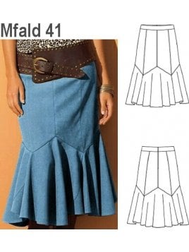 FALDA CORTES Y VUELOS MUJER, CORTES EN P