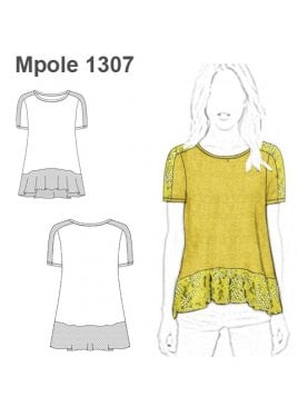 POLERA EVASE APLICACION DE ENCAJE