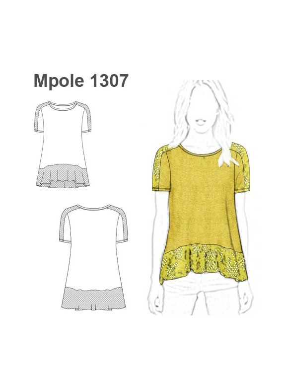 POLERA EVASE APLICACION DE ENCAJE