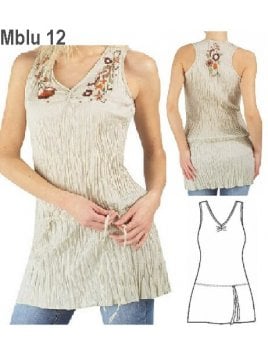 BLUSA BAMBULA MUJER, SIN MANGAS, MODELO