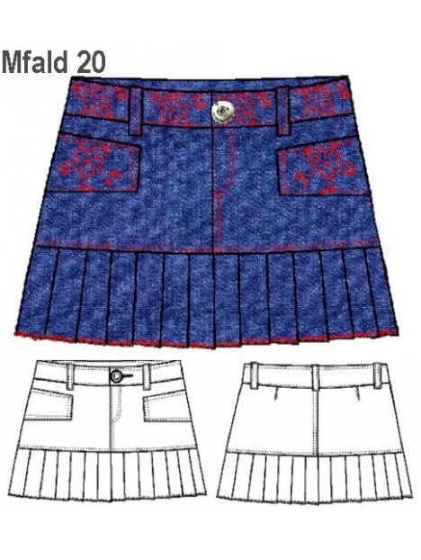 FALDA TABLAS MUJER, MINIFALDA.