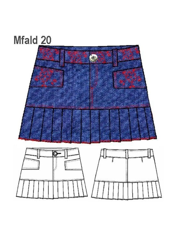 FALDA TABLAS MUJER, MINIFALDA.