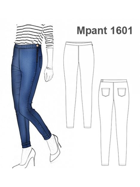 PANTALON TIRO ALTO MUJER 1601