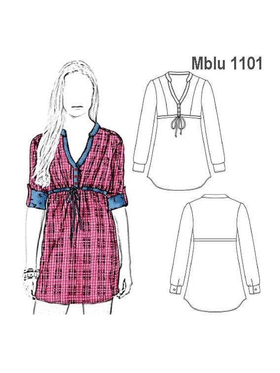 BLUSA CANESu_ RECOGIDO, MANGA LARGA.