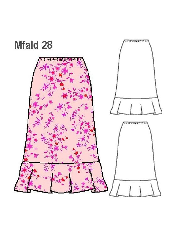 FALDA CORTE JABOT MUJER, FORRO INTERIOR