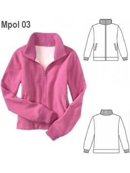 POLERON CUELLO TEJIDO MUJER,