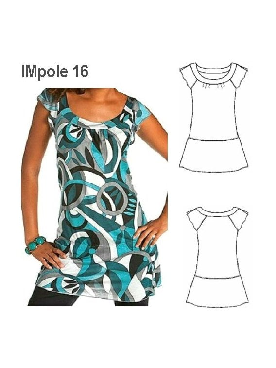 POLERA TIPO VESTIDO NIíïA, PEQUEíïA MANGA