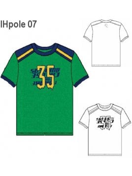 POLERA HUINCHAS NIíïO, MANGA CORTA, CANES