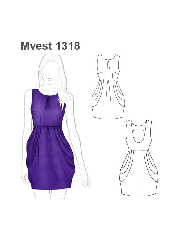 VESTIDO FALDA DRAPEADA