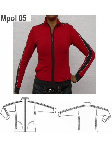 POLERON SPANDEX MUJER, CIERRE SEPARABLE,