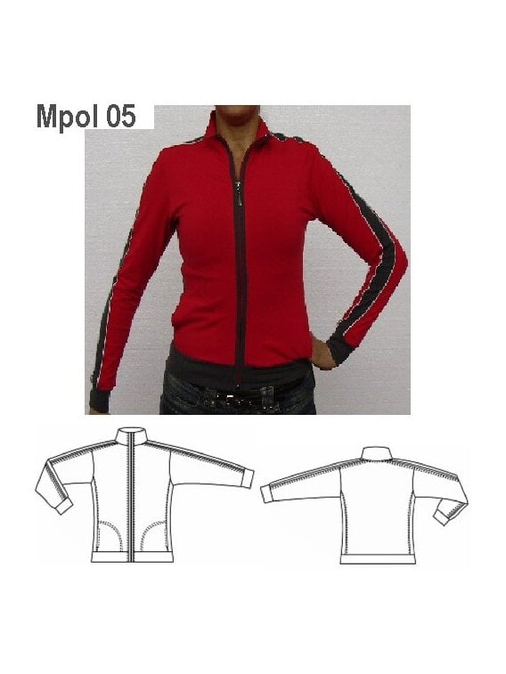 POLERON SPANDEX MUJER, CIERRE SEPARABLE,