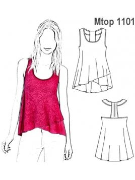 TOP ASIMETRICO MUJER 1101