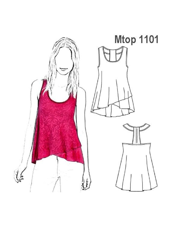 TOP ASIMETRICO MUJER 1101