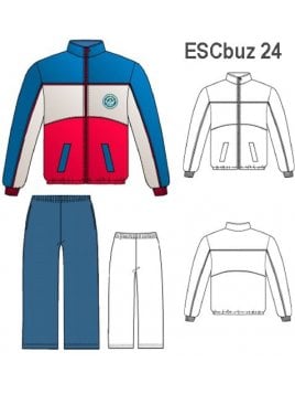 BUZO TRIPLE CORTE. CORTES EN DELANTERO,