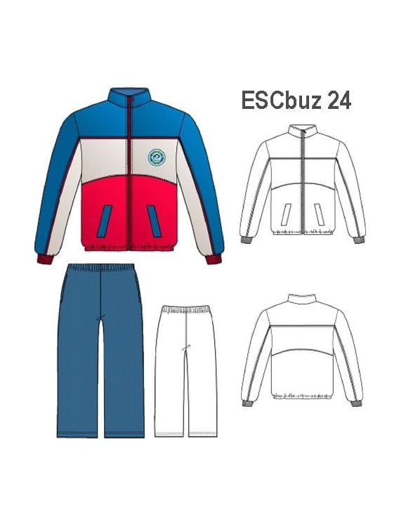 BUZO TRIPLE CORTE. CORTES EN DELANTERO,