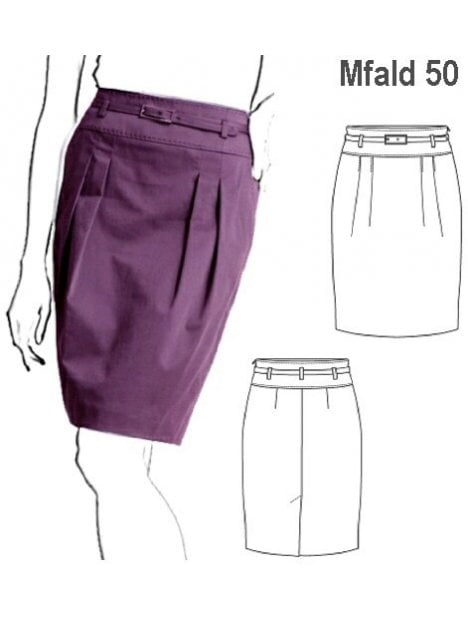 FALDA CON PINZAS MUJER.