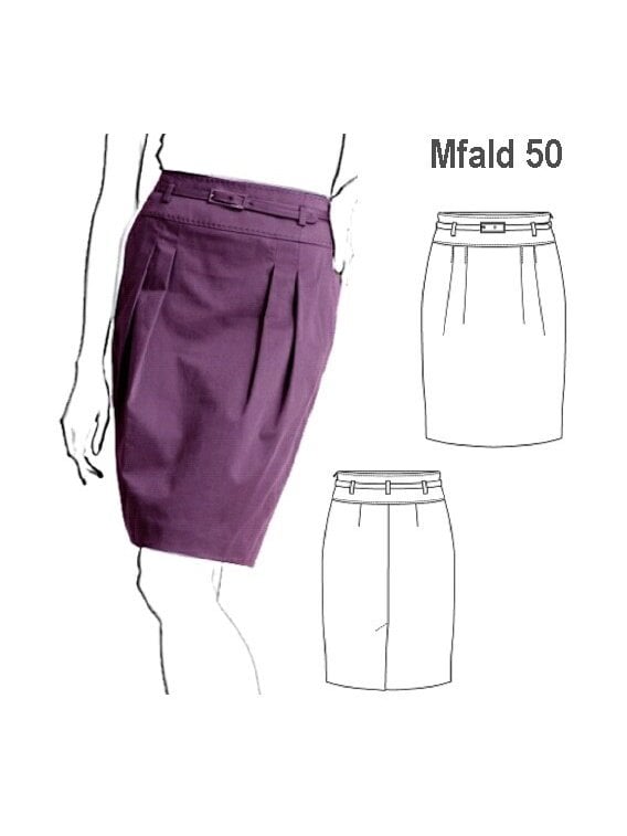 FALDA CON PINZAS MUJER.