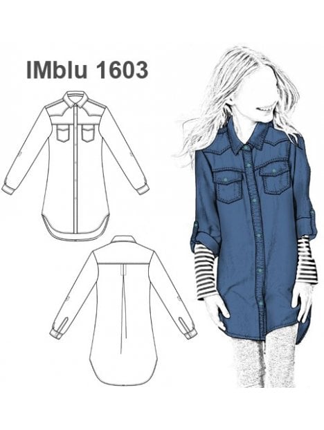 BLUSA JEANS EXTRA LARGA NIÑA NENA