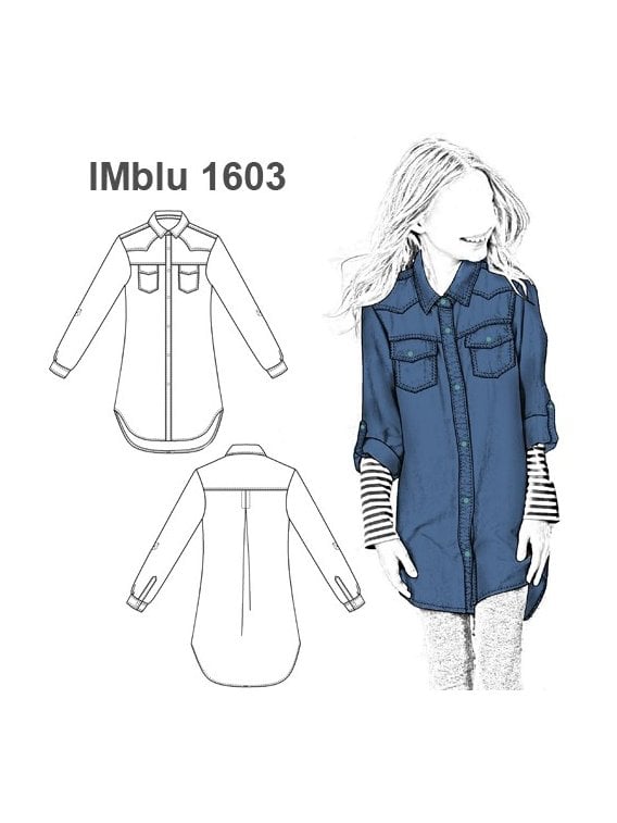 BLUSA JEANS EXTRA LARGA NIÑA NENA