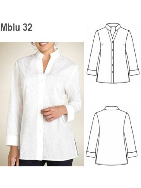 BLUSA CUELLO MAO MUJER