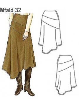 FALDA CORTES CIRCULARES MUJER.