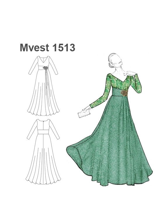 VESTIDO LARGO MUJER 1513