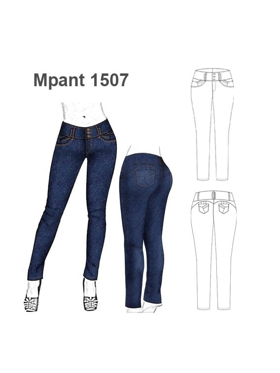 PANTALON PUSH UP MUJER 1507