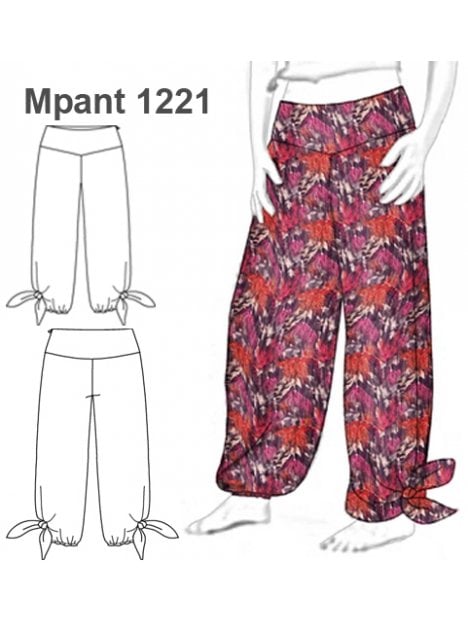 MOLDE PANTALON BOMBACHO MUJER 1221