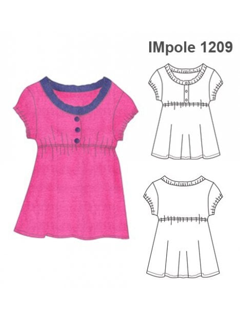 POLERA MANGAS RECOGIDAS